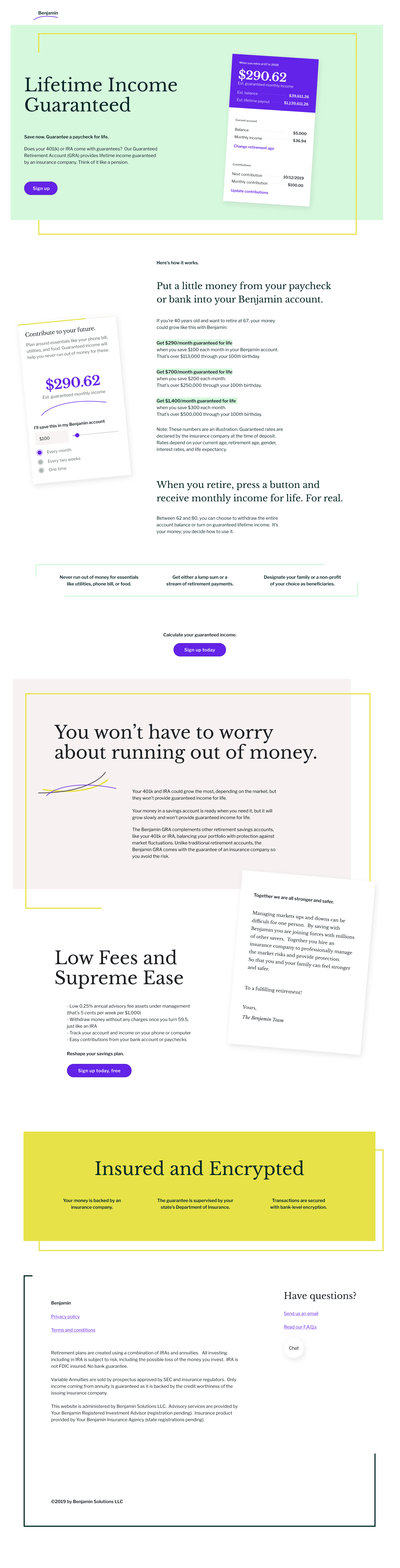 Non-mobile landing page design
