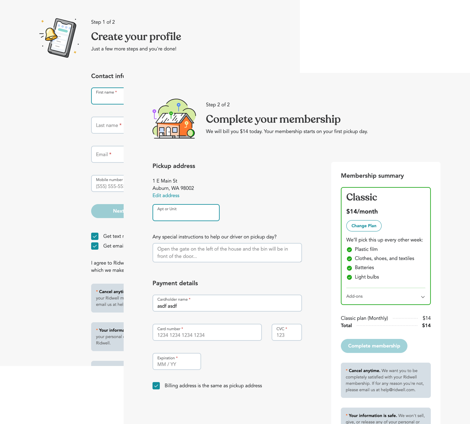 Figma screenshot of design work