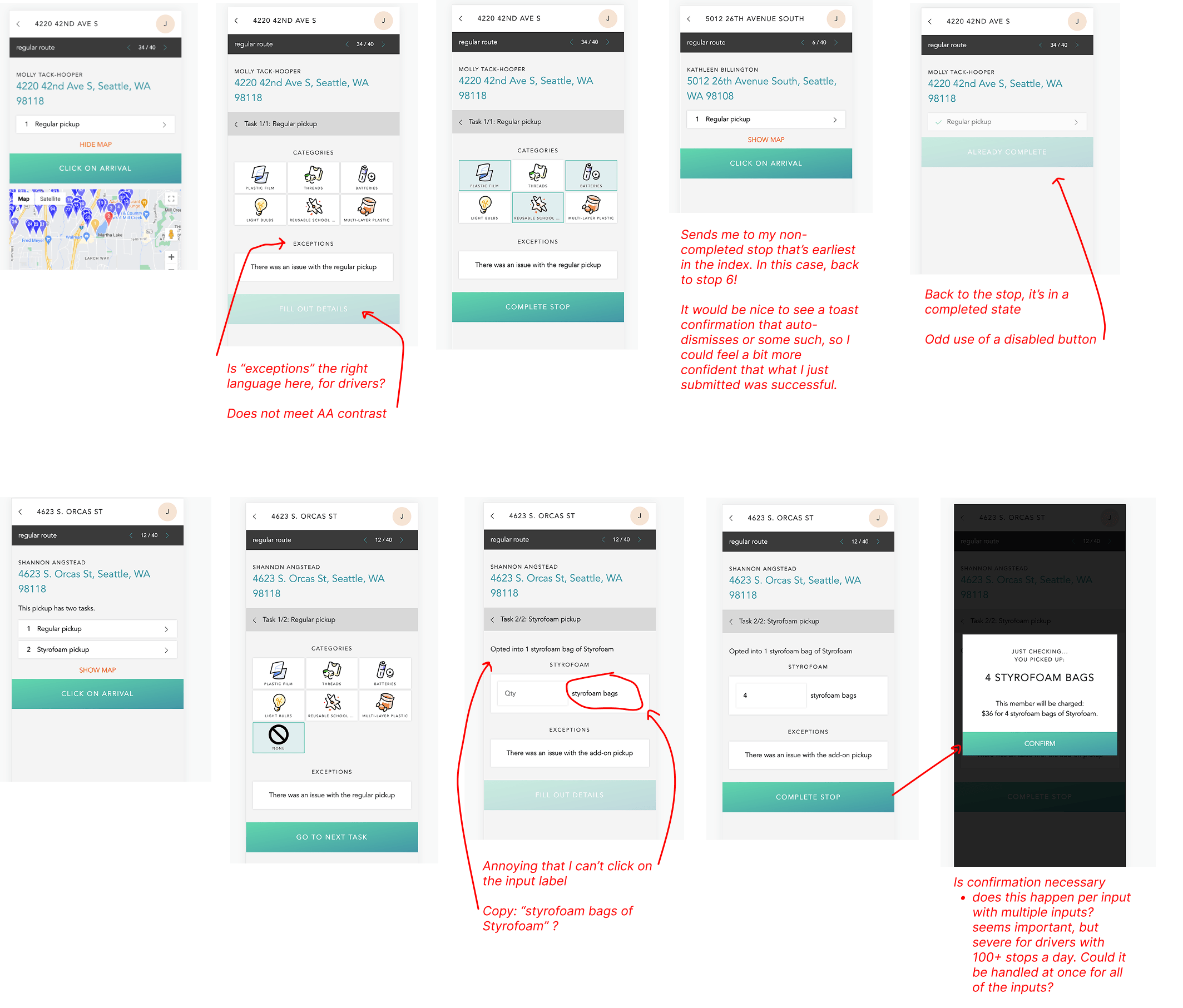 Figma screenshot of design work